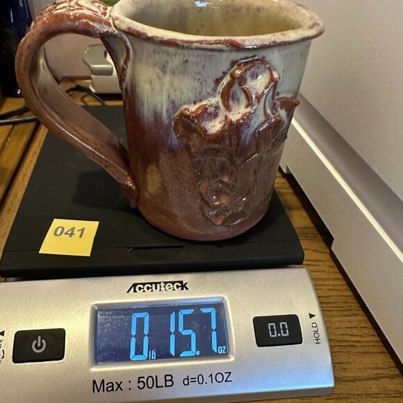 Spirit Song Studio Mug Redware Drip Glaze Cross Earthenware Mississippi 12 oz - Picture 16 of 16